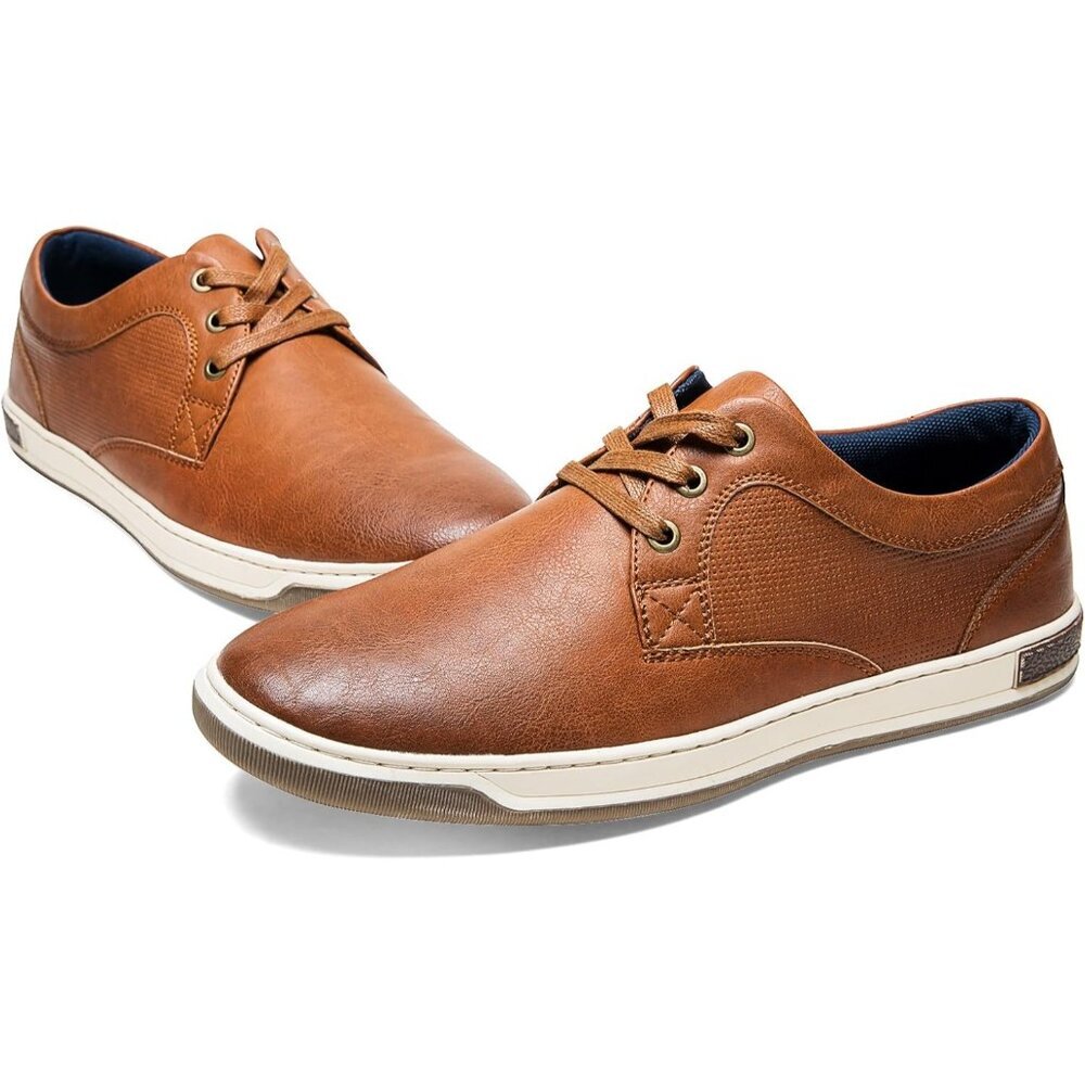 Men's Brown Lace Up Stylish Breathable Sneakers/dress shoe Brand new with tag